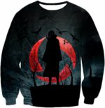 Naruto Super Cool Itachi Uchihas Mangekyou Sharingan Black Hoodie - Sweatshirt