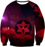 Naruto Ultimate Sasuke Uchihas Mangekyou Sharingan Black Hoodie - Sweatshirt