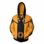 Naruto Uzumaki Rikudou Sennin Mode Zip Up Hoodie Jacket - Naruto Hoodies