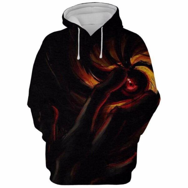 Obito Tobi Mask Sharingan Hoodie - Naruto 3D Graphic Hoodie