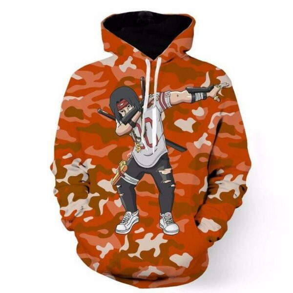 Sasuke Uchiha Hoodie - Uchiha Camo Dab Naruto Anime Hoodie