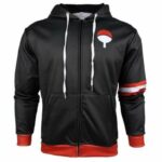 Sasuke Uchiha Naruto Anime Zip Up Hoodie