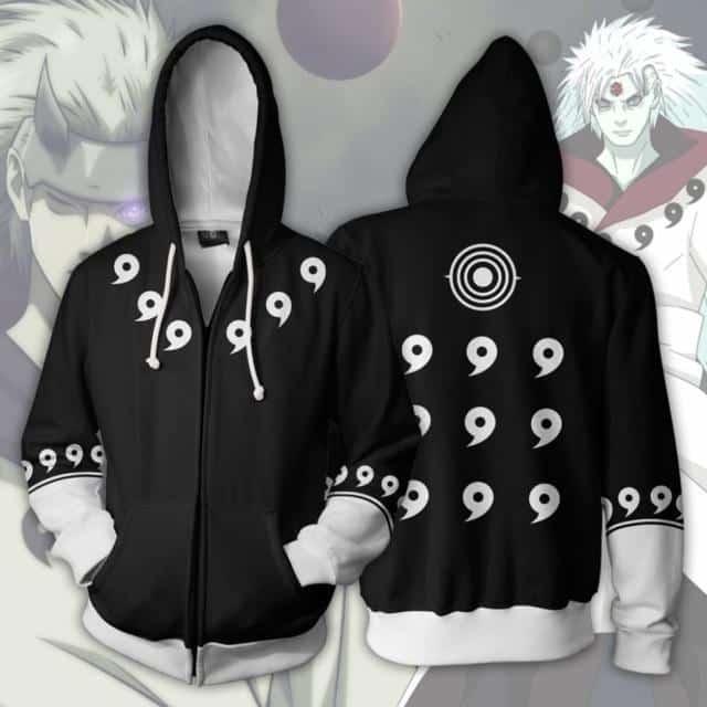 Uchiha Madara Six Paths Sage Mode Zip Up Hoodie - Naruto Hoodie