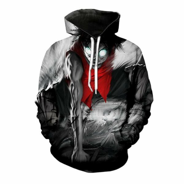 One Piece Hoodie - Black Rage Luffy Hoodie