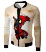 One Piece Hoodie - Deadpool Funny Figure White Hoodie - Jacket