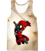 One Piece Hoodie - Deadpool Funny Figure White Hoodie - Tank Top