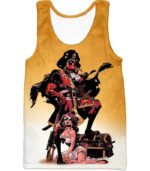 One Piece Hoodie - Deadpool Pirate Cosplay Yellow Hoodie - Tank Top