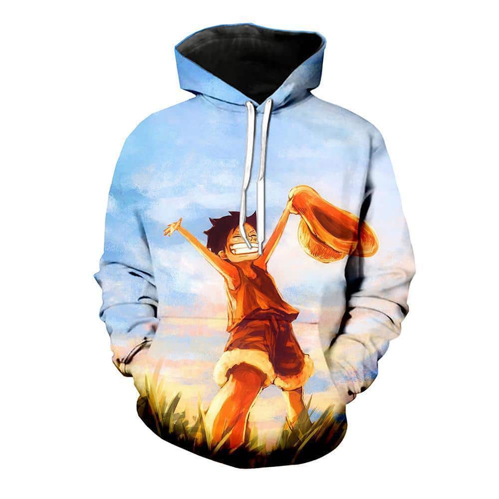 One Piece Hoodie - Luffy Celebrating Hoodie