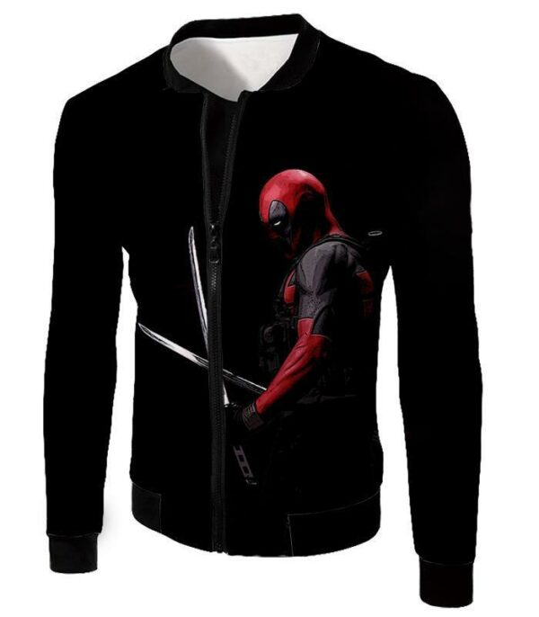 One Piece Hoodie - Marvel’s Ultimate Mercenary Deadpool Black Hoodie - Jacket