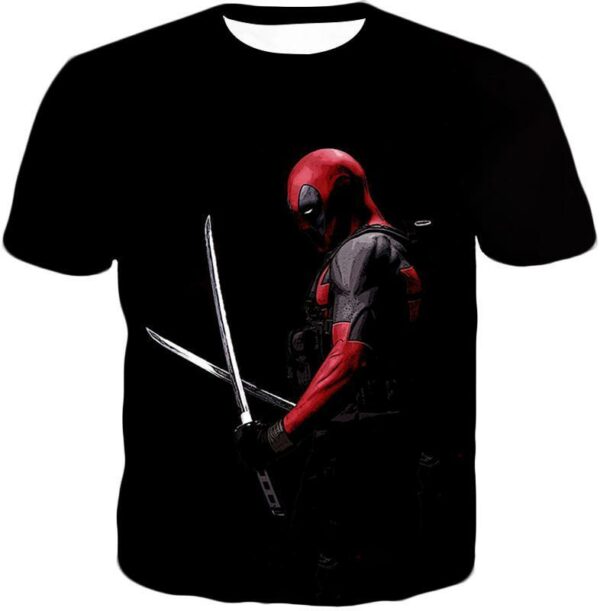 One Piece Hoodie - Marvel’s Ultimate Mercenary Deadpool Black Hoodie - T-Shirt