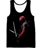 One Piece Hoodie - Marvel’s Ultimate Mercenary Deadpool Black Hoodie - Tank Top