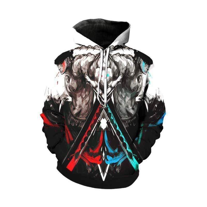 One Piece Hoodie - Mirrored Zoro One Piece Hoodie - Pull Over Hoodie