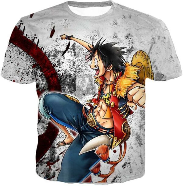 One Piece Hoodie - One Piece And Fun Straw Hat Captain Luffy Hoodie - T-Shirt