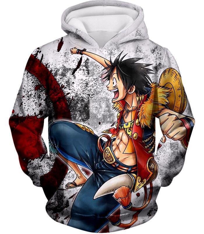 One Piece Hoodie - One Piece And Fun Straw Hat Captain Luffy Hoodie