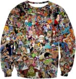 One Piece Hoodie - One Piece Anime One Piece All In One Characters Hoodie - Sweatshirt