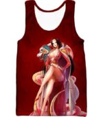 One Piece Hoodie - One Piece Beautiful Amazon Lily Queen Boa Hancock Red Hoodie - Tank Top