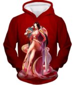 One Piece Hoodie - One Piece Beautiful Amazon Lily Queen Boa Hancock Red Hoodie - Hoodie