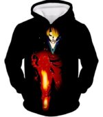 One Piece Hoodie - One Piece Black Leg Sanjis Diable Jambe  Black Hoodie