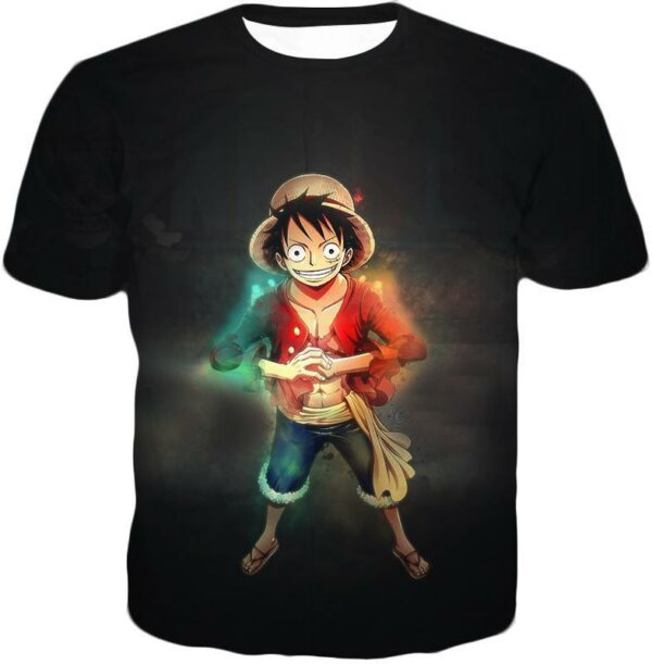 One Piece Hoodie - One Piece Captain Of Straw Hats Monkey D Luffy Black Hoodie - T-Shirt