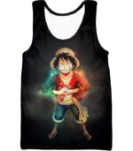 One Piece Hoodie - One Piece Captain Of Straw Hats Monkey D Luffy Black Hoodie - Tank Top