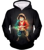 One Piece Hoodie - One Piece Captain Of Straw Hats Monkey D Luffy Black Hoodie - Hoodie