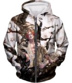 One Piece Hoodie - One Piece Coolest Pirate Emperor Shanks Hoodie - Zip Up Hoodie