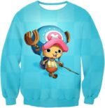 One Piece Hoodie - One Piece Cotton Candy Lover Doctor Tony Tony Chopper Blue Hoodie - Sweatshirt