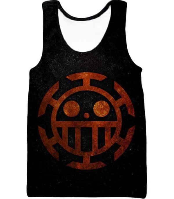 One Piece Hoodie - One Piece Heart Pirates Flag Logo Black Hoodie - Tank Top