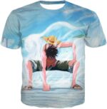One Piece Hoodie - One Piece Monkey D Luffy Second Gear Action Hoodie - T-Shirt