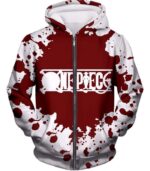 One Piece Hoodie - One Piece One Piece Anime Promo Logo White Hoodie - Zip Up Hoodie