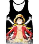 One Piece Hoodie - One Piece One Piece Straw Hat Pirates Monkey D Luffy Promo Black Hoodie - Tank Top