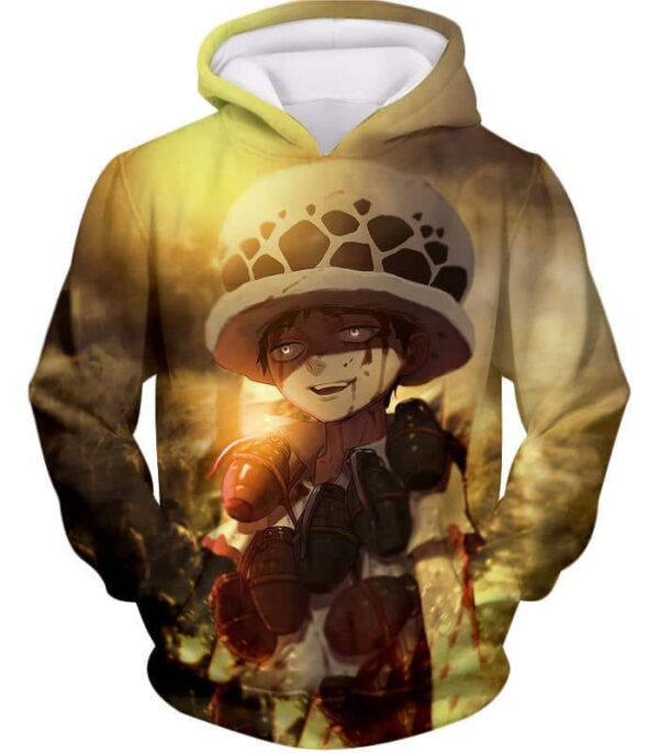 One Piece Hoodie - One Piece Painful Past Dying Kid Trafalgar D Law Hoodie