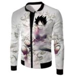 One Piece Hoodie - One Piece Pirate Hero Monkey D Luffy Action White Hoodie - Jacket