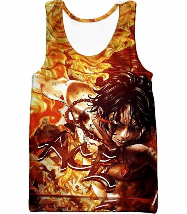 One Piece Hoodie - One Piece Pirate Portgas D Ace Aka Fire Fist Ace Hoodie - Tank Top