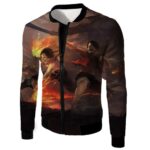 One Piece Hoodie - One Piece Powerful Brothers Bond Luffy And Ace Battle Action  Hoodie - Jacket