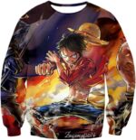 One Piece Hoodie - One Piece Rubber Man Monkey D Luffy Fan Art Hoodie - Sweatshirt