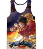 One Piece Hoodie - One Piece Rubber Man Monkey D Luffy Fan Art Hoodie - Tank Top