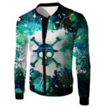 One Piece Hoodie - One Piece Straw Hat Pirate Logo Psychedelic Print Hoodie - Jacket