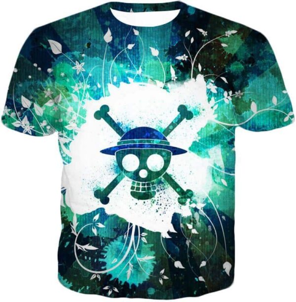 One Piece Hoodie - One Piece Straw Hat Pirate Logo Psychedelic Print Hoodie - T-Shirt