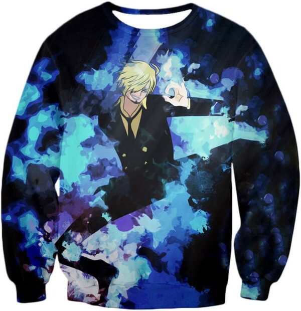 One Piece Hoodie - One Piece Straw Hat Pirate Vinsmoke Sanji Action Hoodie - Sweatshirt