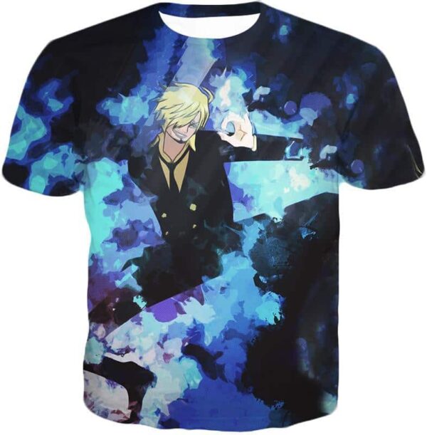 One Piece Hoodie - One Piece Straw Hat Pirate Vinsmoke Sanji Action Hoodie - T-Shirt