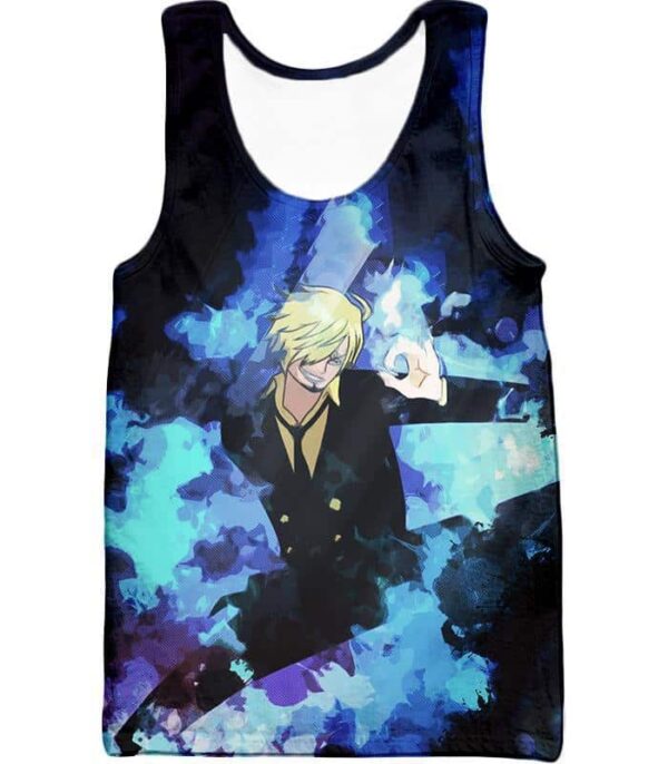 One Piece Hoodie - One Piece Straw Hat Pirate Vinsmoke Sanji Action Hoodie - Tank Top