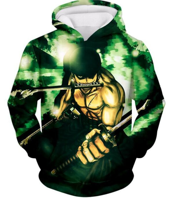 One Piece Hoodie - One Piece Straw Hat Swordsman Demon Roronoa Zoro  Hoodie