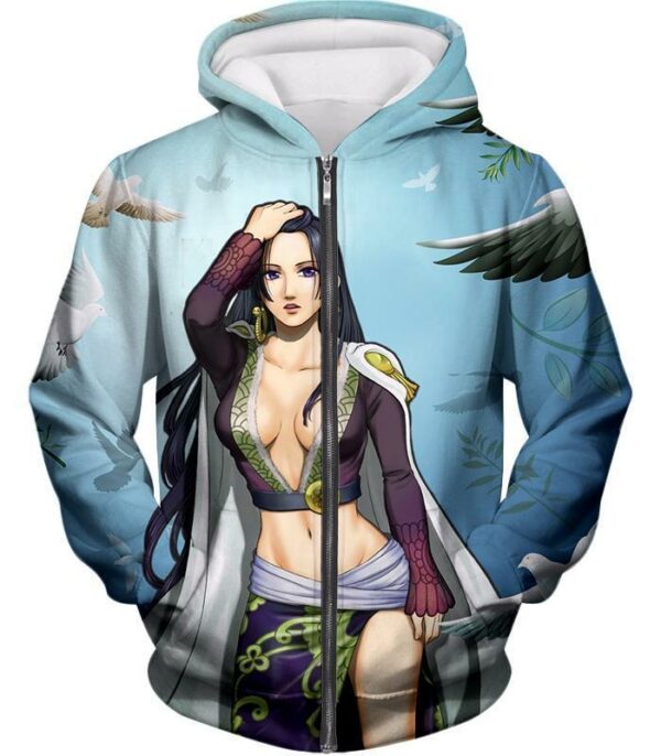 One Piece Hoodie - One Piece Super Hot Boa Hancock Amazon Lily Princess Hoodie - Zip Up Hoodie