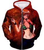 One Piece Hoodie - One Piece Super Hot Orange Haired Pirate Thief Nami Fan Art Hoodie - Zip Up Hoodie