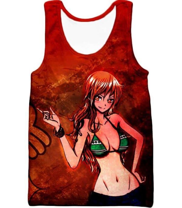 One Piece Hoodie - One Piece Super Hot Orange Haired Pirate Thief Nami Fan Art Hoodie - Tank Top