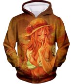 One Piece Hoodie - One Piece Super Hot Pirate Thief Nami Sketch Print Hoodie - Hoodie