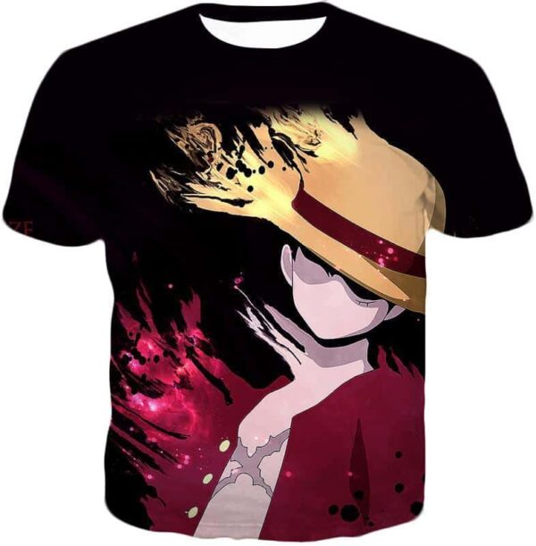 One Piece Hoodie - One Piece Super Pirate Captain Straw Hat Luffy Black Hoodie - T-Shirt