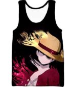 One Piece Hoodie - One Piece Super Pirate Captain Straw Hat Luffy Black Hoodie - Tank Top