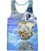 One Piece Hoodie - One Piece Thousand Sunny Straw Hats Pirate Ship Hoodie - Tank Top